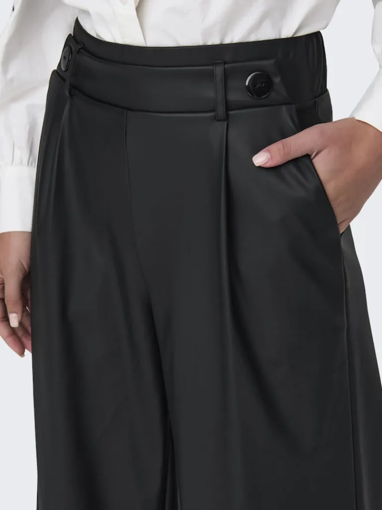 JDYSOYA GEGGO PU PANT JRS NOOS black
