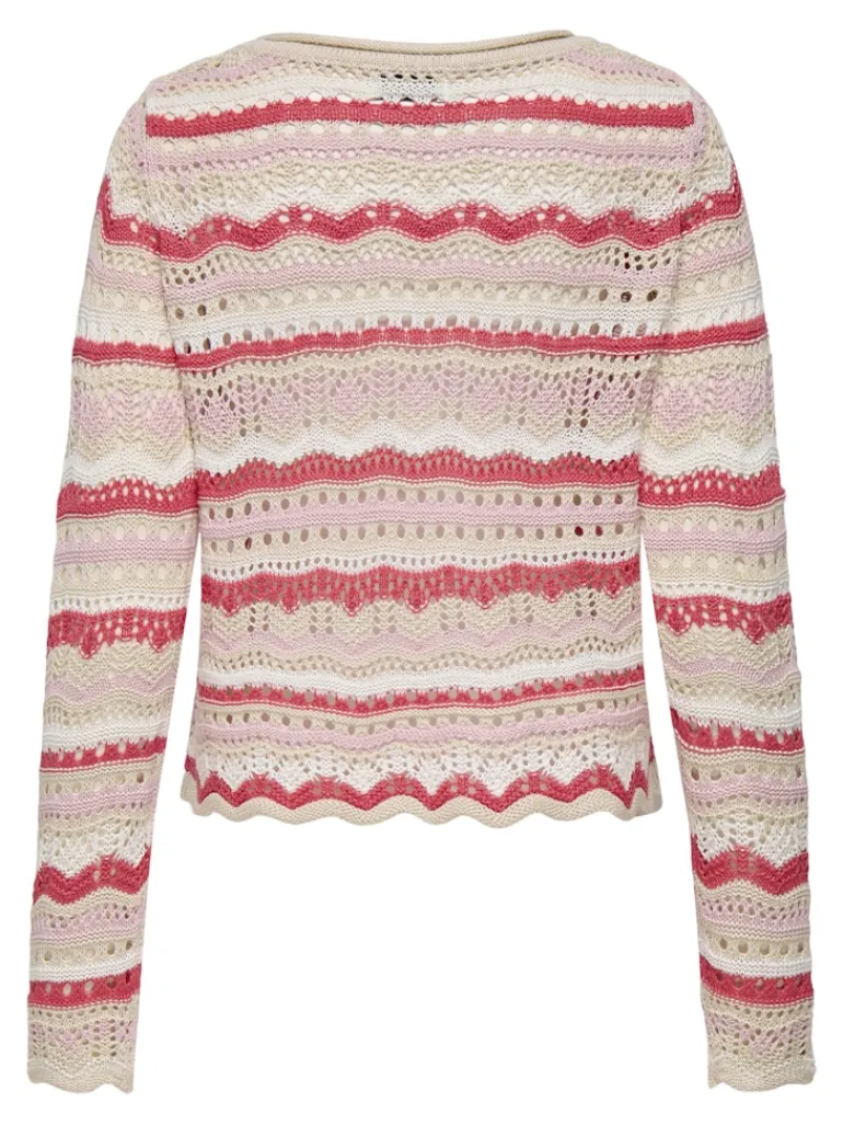 JDYSUN LAY L/S BOATNECK PULLOV. KNT NOOS sandshell