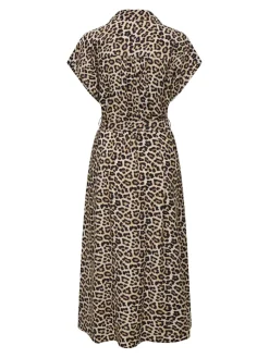 JDYTROYA LIFE S/L MIDI DRESS WVN DIA pumice stone