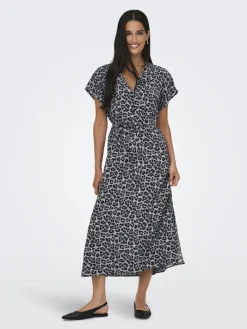 JDYTROYA LIFE S/L MIDI DRESS WVN DIA monument