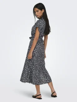 JDYTROYA LIFE S/L MIDI DRESS WVN DIA monument