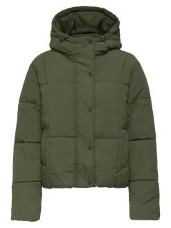 JDYWONDER SHORT HOOD PUFFER OTW SIJ ivy green