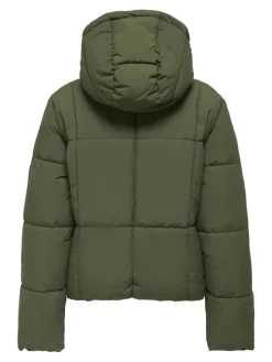 JDYWONDER SHORT HOOD PUFFER OTW SIJ ivy green