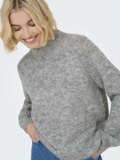 JDYZOEY LIFE L/S HN RAGLAN PUL KNT NOOS light grey melange