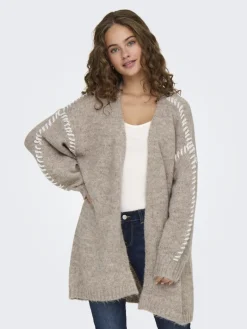JDYZOEY LIFE L/S STITCH CARDIGAN KNT chateau gray