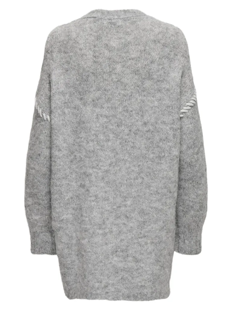 JDYZOEY LIFE L/S STITCH CARDIGAN KNT light grey melange