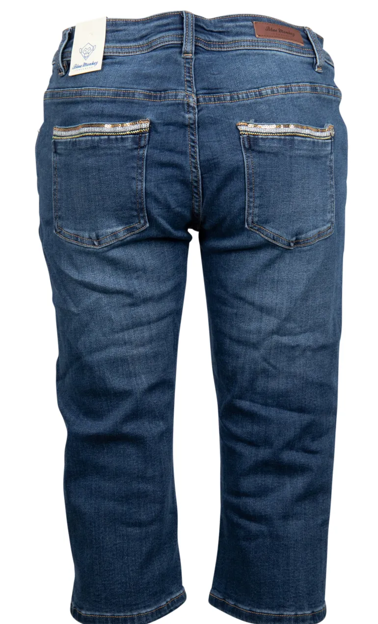 Jeansbermudas Honey 11010 blau