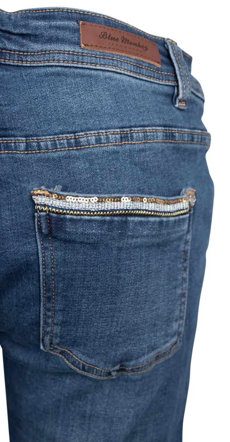 Jeansbermudas Honey 11010 blau