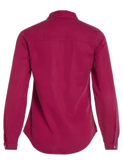 Jeansbluse cerise