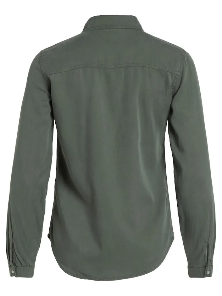 Jeansbluse duck green