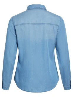 Jeansbluse medium blue denim