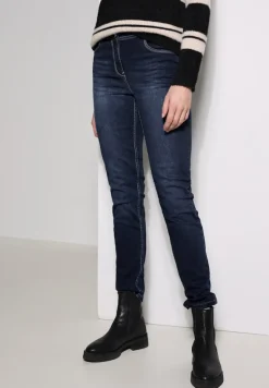 Jeans im Slim Fit mid blue used wash