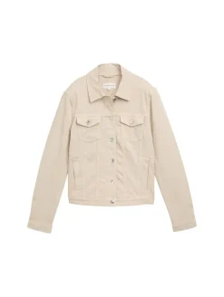Jeansjacke mit Eingriffstaschen sand stone beige
