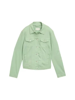 Jeansjacke mit Eingriffstaschen true green