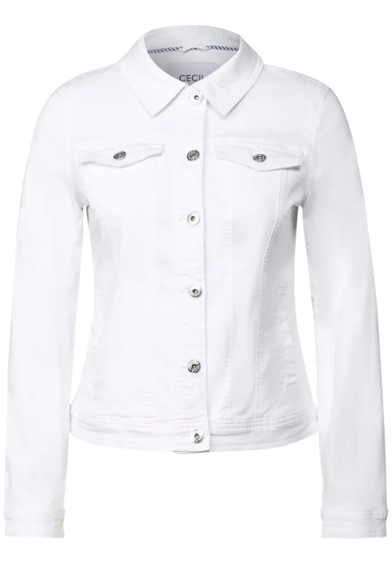 Jeansjacke mit Taschen white