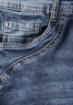 3/4 Jeans mid blue used wash