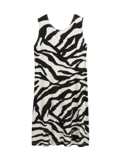 Jersey Kleid mit Rückendetail abstract beige zebra