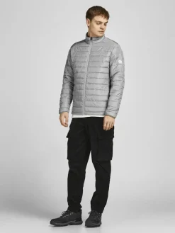 JJEACE SPRING PUFFER COLLAR SN light grey melange