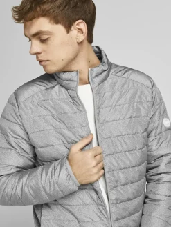 JJEACE SPRING PUFFER COLLAR SN light grey melange