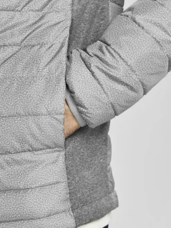 JJEACE SPRING PUFFER COLLAR SN light grey melange