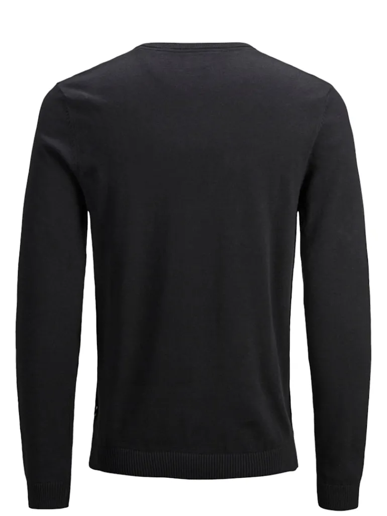 JJEBASIC KNIT V-NECK NOOS black