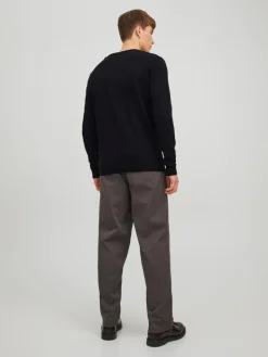JJEBASIC KNIT V-NECK NOOS black