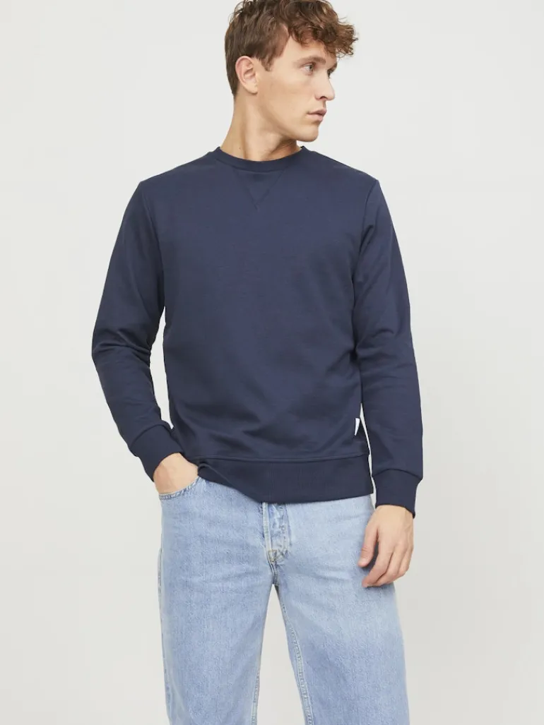 JJEBASIC SWEAT CREW NECK NOOS navy blazer