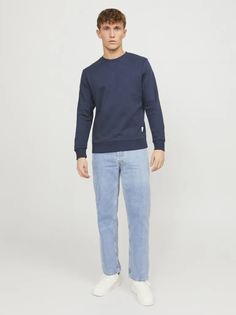 JJEBASIC SWEAT CREW NECK NOOS navy blazer