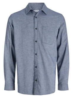 JJECLASSIC MELANGE SHIRT L/S NOOS faded denim