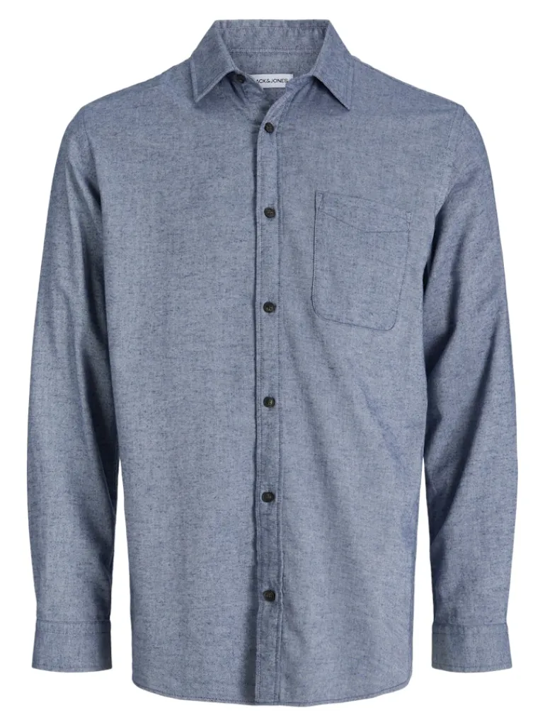 JJECLASSIC MELANGE SHIRT L/S NOOS faded denim