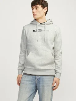 JJECORP LOGO SWEAT HOOD PLAY NOOS white melange