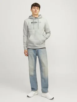 JJECORP LOGO SWEAT HOOD PLAY NOOS white melange