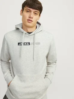 JJECORP LOGO SWEAT HOOD PLAY NOOS white melange