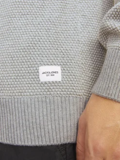JJEGLOBE KNIT CREW NECK NOOS light grey melange