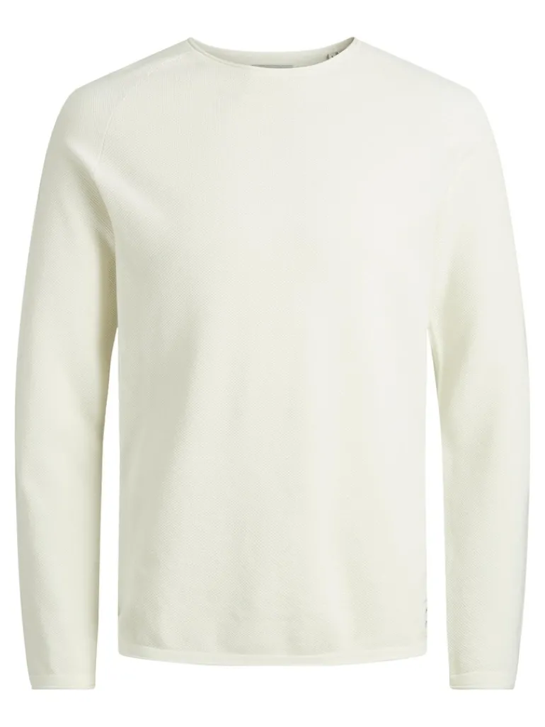 JJEHILL KNIT CREW NECK NOOS cloud dancer