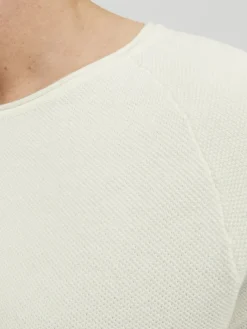 JJEHILL KNIT CREW NECK NOOS cloud dancer