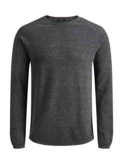 JJEHILL KNIT CREW NECK NOOS dark grey melange