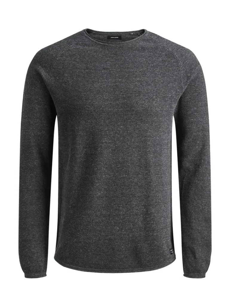 JJEHILL KNIT CREW NECK NOOS dark grey melange