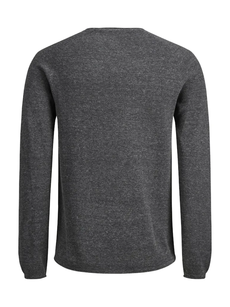 JJEHILL KNIT CREW NECK NOOS dark grey melange