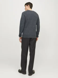 JJEHILL KNIT CREW NECK NOOS dark grey melange