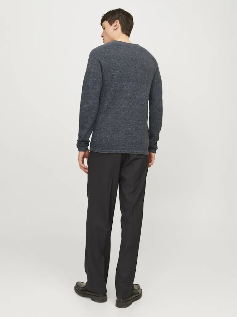 JJEHILL KNIT CREW NECK NOOS dark grey melange