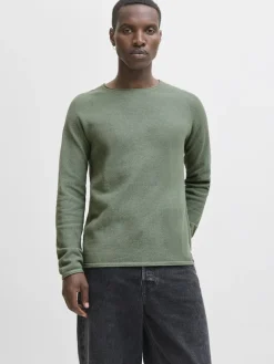 JJEHILL KNIT CREW NECK NOOS laurel wreath