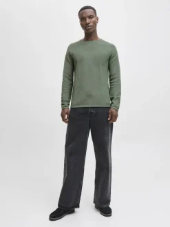 JJEHILL KNIT CREW NECK NOOS laurel wreath