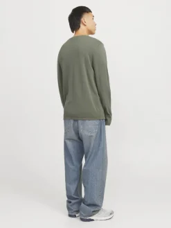 JJELEO KNIT CREW NECK NOOS agave green