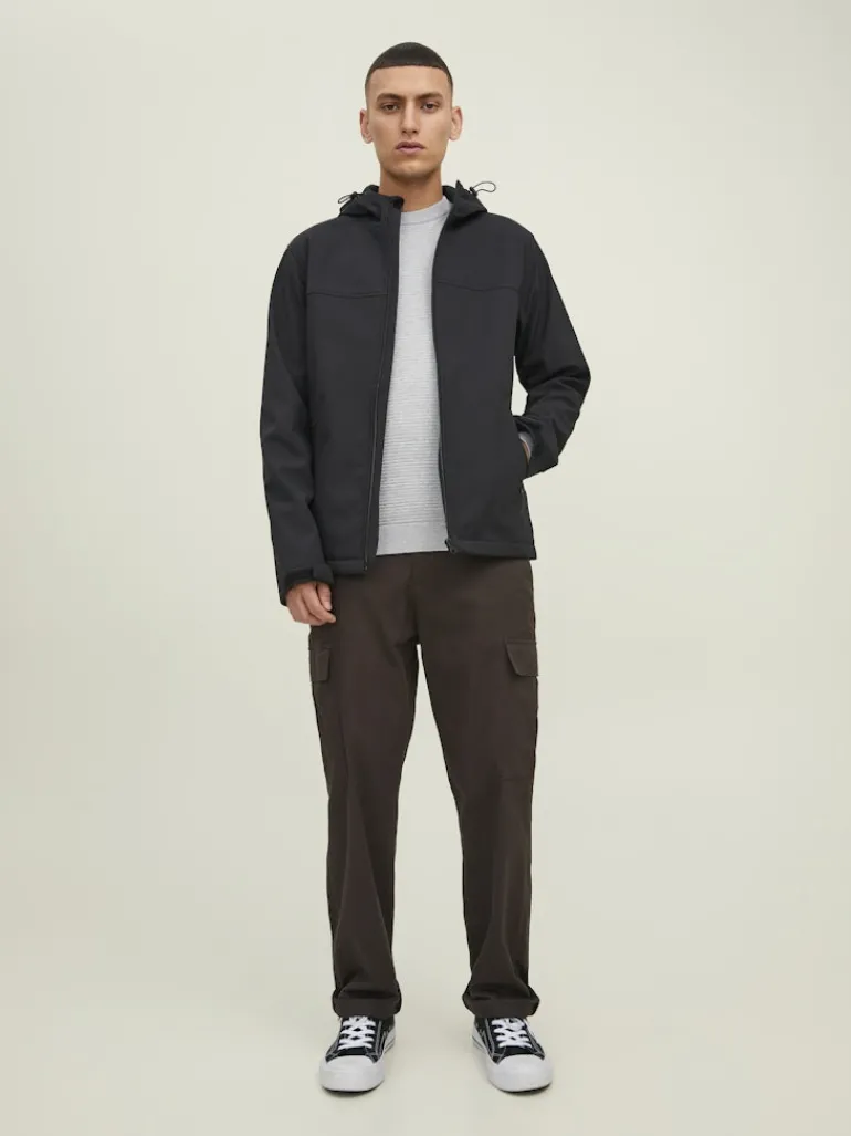 JJEMARVIN HOOD SOFTSHELL NOOS black