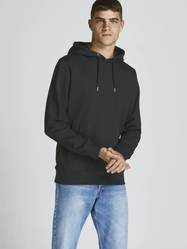 JJEORGANIC BASIC SWEAT HOOD NOOS black