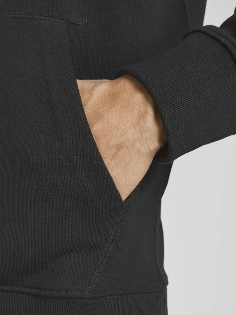 JJEORGANIC BASIC SWEAT HOOD NOOS black