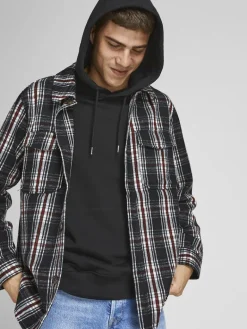 JJEORGANIC BASIC SWEAT HOOD NOOS black