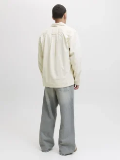 JJEPERFECT CORDUROY OVERSHIRT LS SN antique white