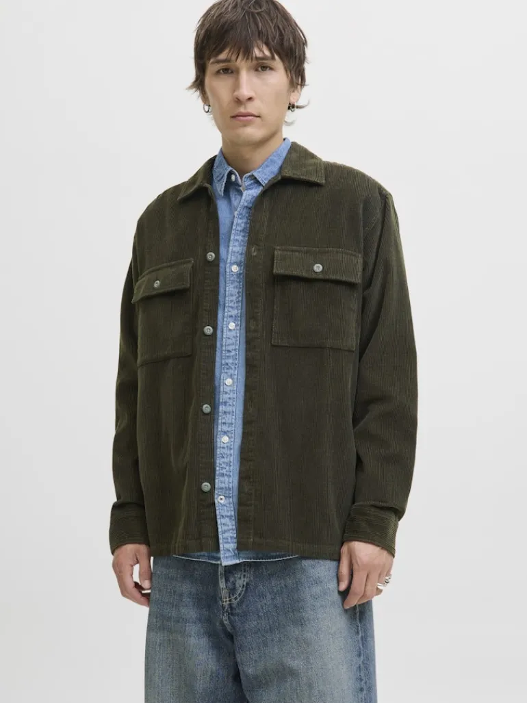 JJEPERFECT CORDUROY OVERSHIRT LS SN rosin